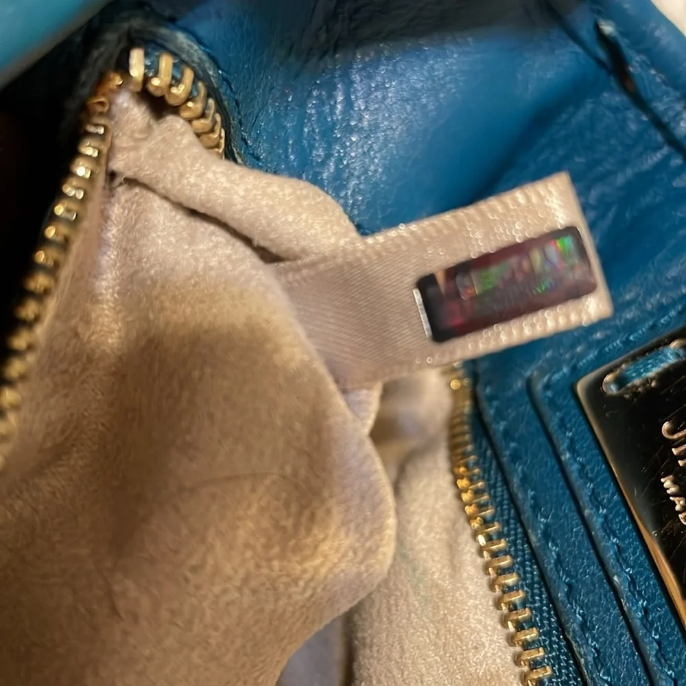 Jimmy Choo Teal Star-Studded Tote